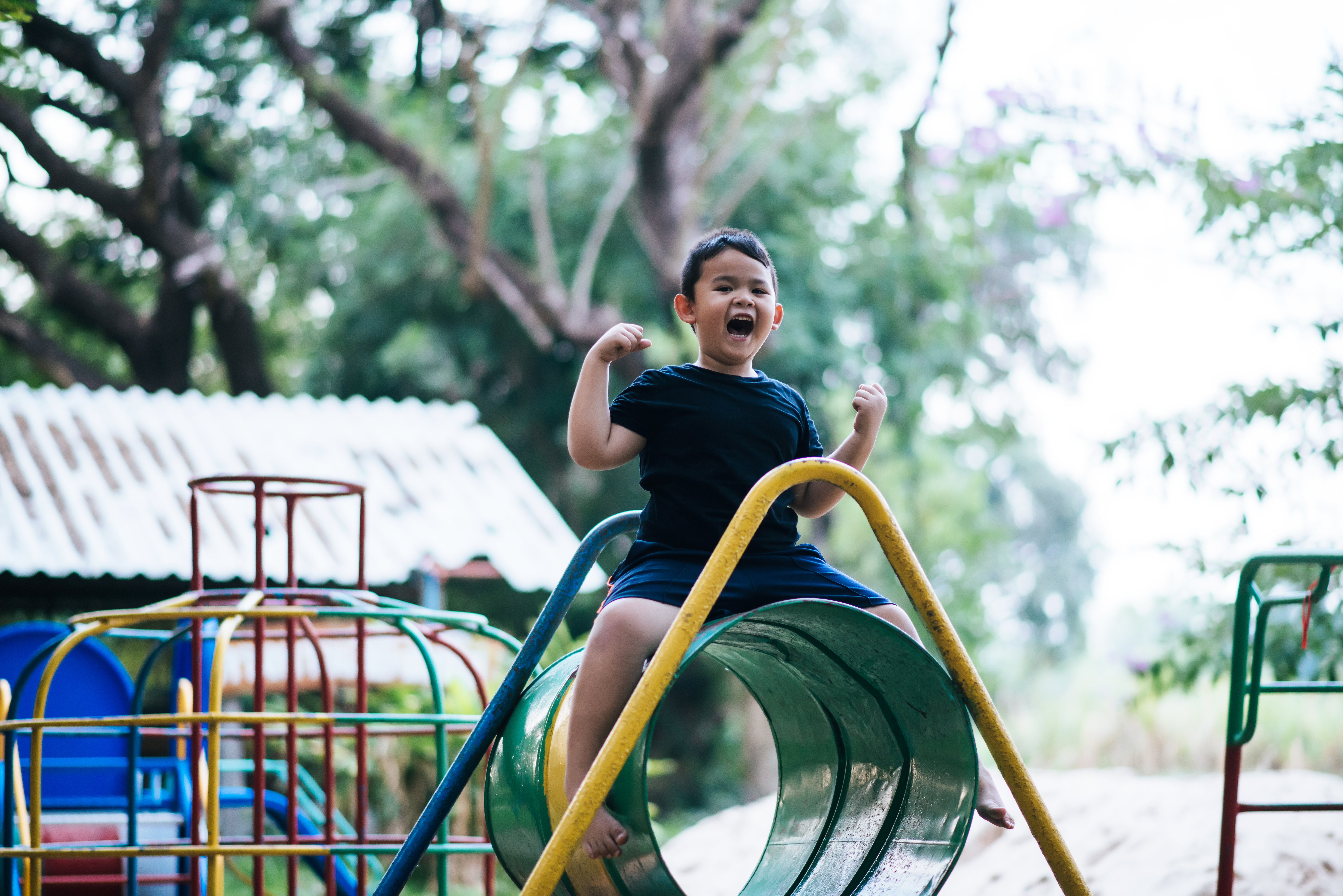 Children playing park.